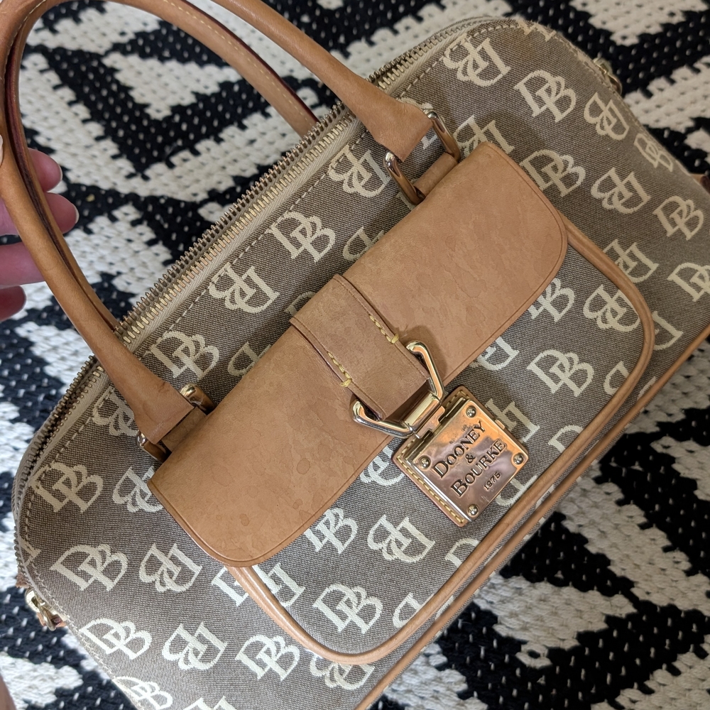 Dooney & Bourke Brown Monogram Satchel